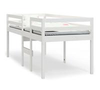 vidaXL Hoogslaper massief grenenhout wit 80x200 cm821610 Blanc G