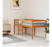 vidaXL Lit haut cire marron 80x200 cm bois de pin massif 844482