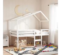 vidaXL Lit haut sans matelas blanc 90x190 cm bois de pin massif