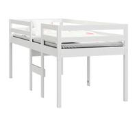 vidaXL Lit Haut sans Matelas Blanc 90x200 cm Bois de pin Massif