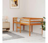 vidaXL Lit haut cire marron 80x200 cm bois de pin massif 844482