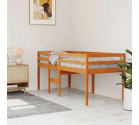 vidaXL Lit haut sans matelas cire marron 90x200 cm bois massif