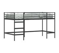 vidaXL Lit mezzanine pour enfants Noir 80 x 201 cm