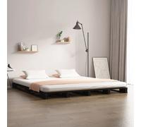 VIDAXL Lit palette sans matelas - Noir