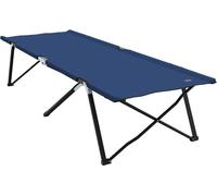 vidaXL Lit pliant pour le camping bleu 206 x 76 x 74 cm