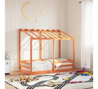 vidaXL Lit pour enfants sans matelas cire marron 80x160 cm pin massif