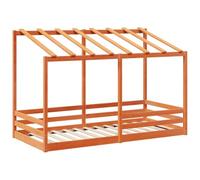 vidaXL Lit pour enfants 847002 sans matelas - pin massif cire marron 90x200 cm