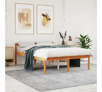 Lit 195.5 x 140.5 x 69.5 cm en cire sans sommier pour 2 personnes de couleur