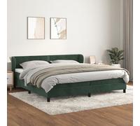 vidaXL Lit ¿¿ sommier tapissier et matelas Vert fonc¿¿ 200x200cm Velours