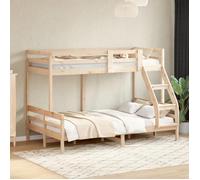 vidaXL Lit superposé 80x200/120x200 cm bois de pin massif, lit, cadre de lit, lit loft, meubles de chambre à coucher, 3207177