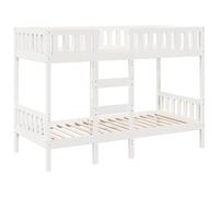 vidaXL Lit superposé Blanc 90x190 cm Bois de pin Massif