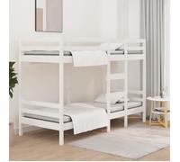 vidaXL Lit superposé Blanc 90x190 cm Bois de pin massif 3139840