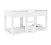 vidaXL Lit Superposé pour Enfants Blanc 75 x 190 cm Bois d'ingénierie, Lit pour Enfants Tendance, Cadre superposé rectangulaire, Solution Moderne, Meuble Gain de Place, Double