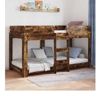 vidaXL Lit Superposé pour Enfants Chêne fumé 90 x 190 cm 3410535