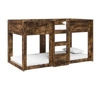 vidaXL Lit Superposé pour Enfants Chêne fumé 90 x 190 cm, Lit pour Enfants Tendance, Cadre superposé rectangulaire, Solution Moderne, Meuble Gain de Place, Double