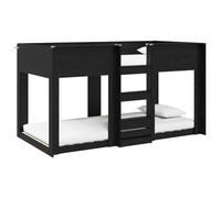 vidaXL Lit Superposé pour Enfants Chêne Noir 90 x 200 cm, Lit pour Enfants Tendance, Cadre superposé rectangulaire, Solution Moderne, Meuble Gain de Place, Double