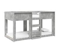 vidaXL Lit Superposé pour Enfants Gris béton 90 x 190 cm, Lit pour Enfants Tendance, Cadre superposé rectangulaire, Solution Moderne, Meuble Gain de Place, Double
