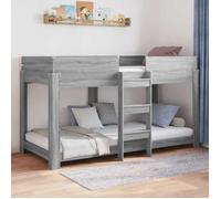 vidaXL Lit Superposé pour Enfants Gris Sonoma 80 x 200 cm 3410528