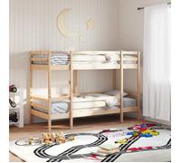vidaXL Lit superposé Mezzanine 80x200 cm en pin massif pour enfants avec échelle et garde-corps