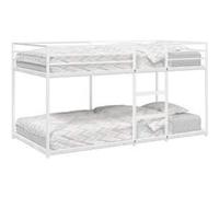 Vidaxl Lit Superposé Sans Matelas Blanc 107x203 Cm Acier
