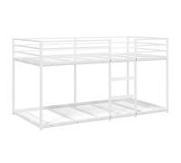 vidaXL Lit superposé sans Matelas Blanc 75x190 cm Acier