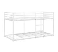 vidaXL Lit superposé sans Matelas Blanc 80x200 cm Acier