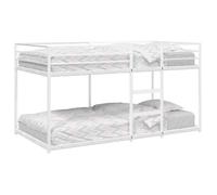 vidaXL Lit superposé 90x190 cm sans matelas acier blanc avec sommier