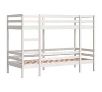vidaXL Lit superposé sans Matelas Blanc 90x190 cm Bois de pin Massif
