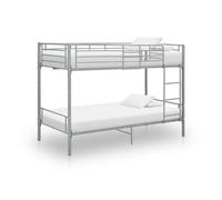 vidaXL Lit superposé sans matelas gris métal 90x200 cm 287911