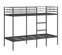 vidaXL Lit superposé sans Matelas Noir 80x200 cm Acier