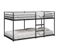 VidaXL Lit superposé sans matelas noir 90x190 cm acier 4019876