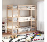 vidaXL Lit superposé triple sans matelas 80x200 cm bois de pin massif 3284251