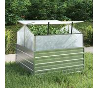 vidaXL Lit surélevé 100x100x85 cm - Argenté