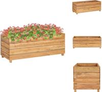 vidaXL Lit surélevé 100x40x38 cm bois massif teck et acier - Pots de fleurs & Jardinières