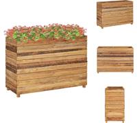 vidaXL Lit surélevé 100x40x72 cm bois massif teck et acier - Pots de fleurs & Jardinières
