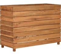 vidaXL Lit surélevé 100x40x72 cm teck vieux bois et acier