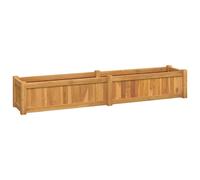 vidaXL Lit surélevé 150x30x25 cm bois massif teck