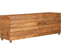 vidaXL Lit surélevé 150x40x55 cm teck vieux bois et acier