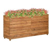vidaXL Lit surélevé 150x40x72 cm - Teck recyclé