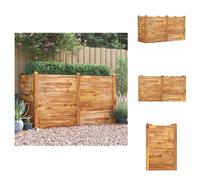 vidaXL Lit surélevé 160x60x84 cm Bois massif Acacia - Pots de fleurs & Jardinières