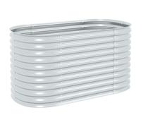 vidaXL Lit Surélevé 160x80x81 cm Acier Galvanisé Argenté Jardinière Pot Fleurs