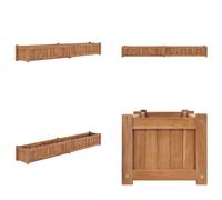 vidaXL Lit surélevé 200x30x25 cm bois massif teck - Lit surélevé - Bacs à plantes en bois - Cache-pot