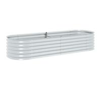 vidaXL Parterre de jardin surélevé 240x80x44 cm Acier galvanisé argenté