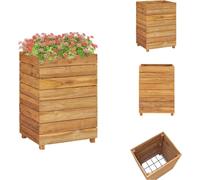 vidaXL Lit surélevé 50x40x72 cm bois massif teck et acier - Pots de fleurs & Jardinières