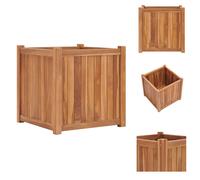 vidaXL Lit surélevé 50x50x50 cm bois massif teck - Pots de fleurs & Jardinières