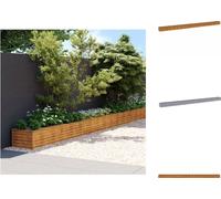 vidaXL Lit surélevé 770x50x36 cm acier corten - Pots de fleurs & Jardinières