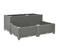 vidaXL Lit surélevé 80x80x38 cm gris clair