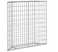 VidaXL Lit surélevé à Gabion - 100x20x100 cm Argenté