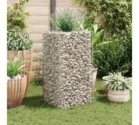 vidaXL Lit surélevé à gabion 50x50x100 cm - Argenté