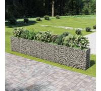 vidaXL Lit surélevé à gabion - 540x50x100 cm - Acier galvanisé